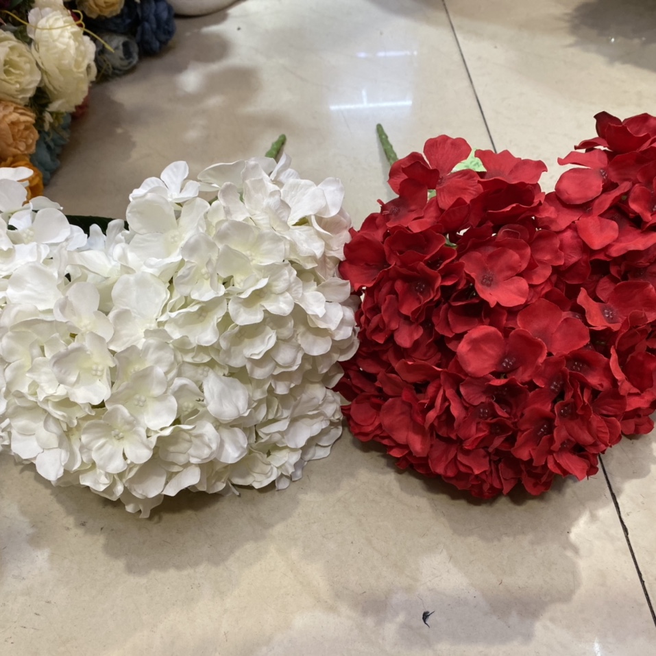 新款5头仿真绣球0037-1 仿真花来样定做 厂家直销 