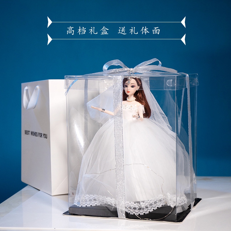 娃娃娃娃儿童生日礼物女孩6岁8岁10岁芭比婚纱模型娃娃女孩们的梦中情娃可爱到爆