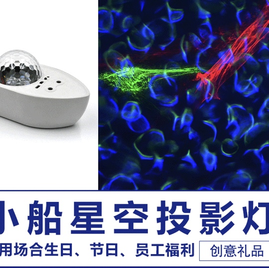 Boat star projection light led Bluetooth music bedroom atmosphere light laser voice-activated children's sleep night light