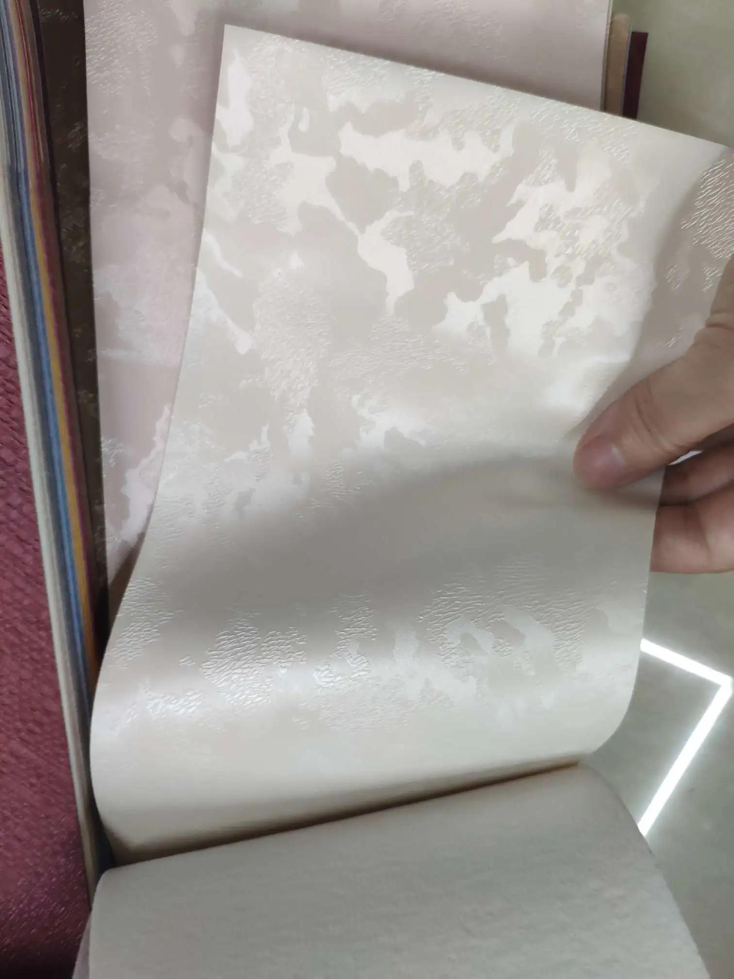Artificial leather soft and hard wrapped sliding door leather wall decorative leather fabric in stock detail image 2