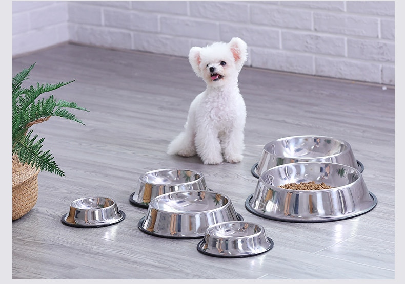 Stainless steel dog bowls, anti-tipping water bowls, large dog water basins, large dog food basins, pet supplies 28 Specification image