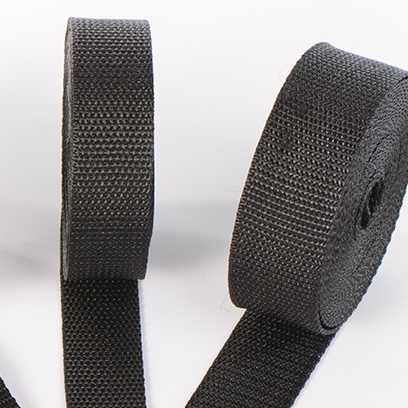 Wholesale 2-5 cm bead woven belt polypropylene 900D black clothing bags with bags with PP webbing 49#