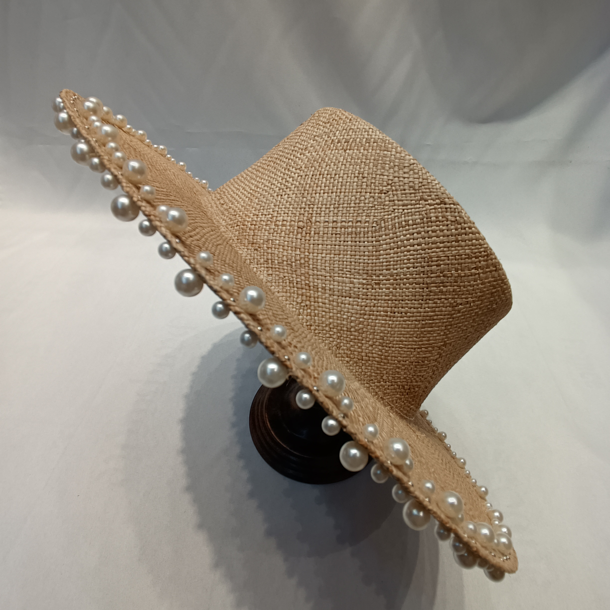 Precious Grass Natural Pearl Straw Hat