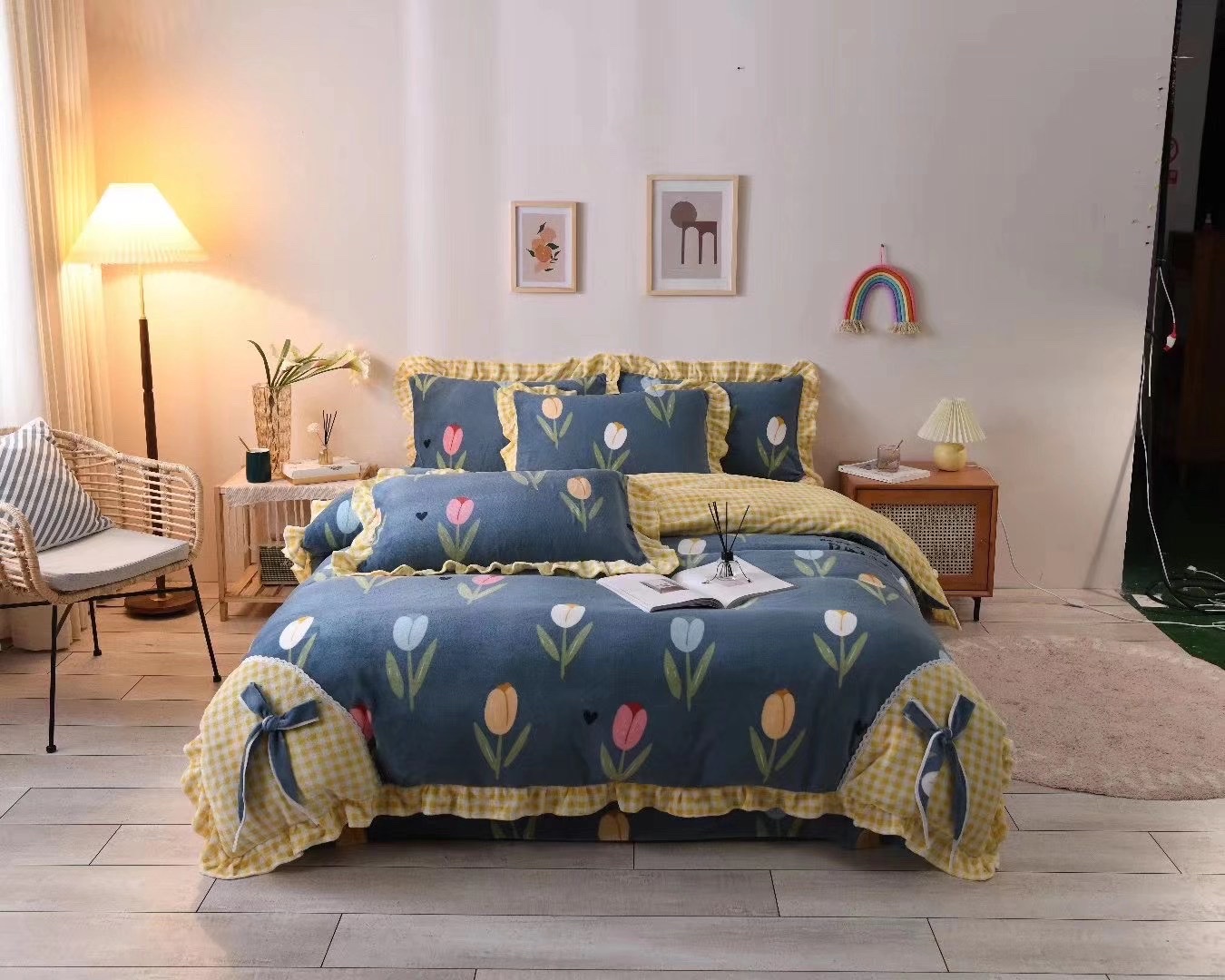 Milk Velvet Ab Four-Piece Set Without Static Electricity details Picture