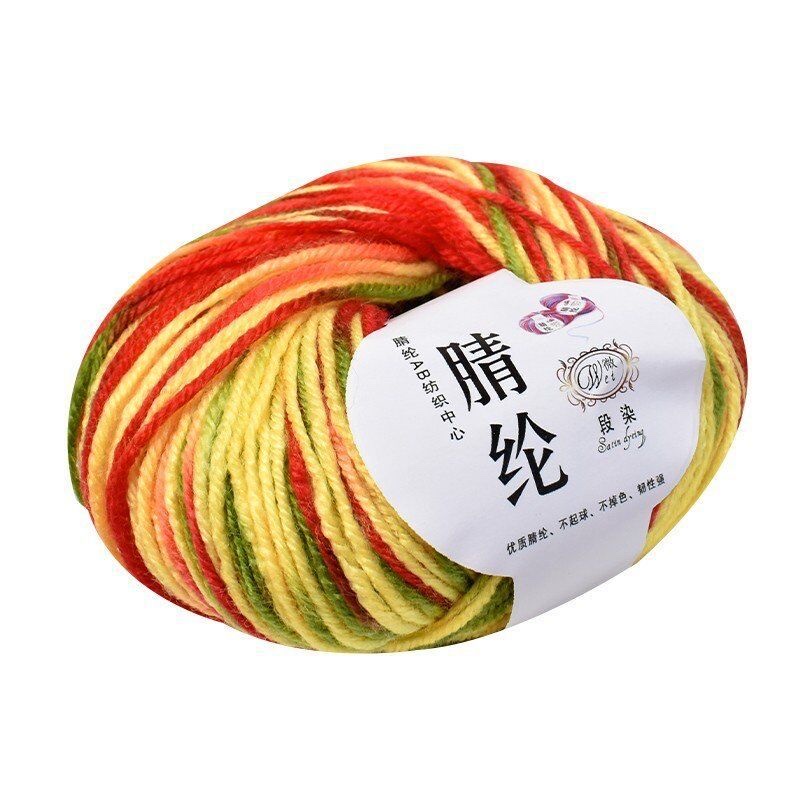 Factory direct sales of segment dyed acrylic thread, medium and coarse wool thread, diy materials, hook shoe thread, hand-woven seat cushion, cotton shoe thread, acrylic Item Picture