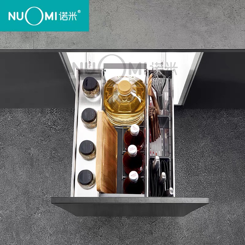 NUOMI/诺米 拉篮厨房橱柜304加厚不锈钢多功能调味拉篮置物架  价格面议