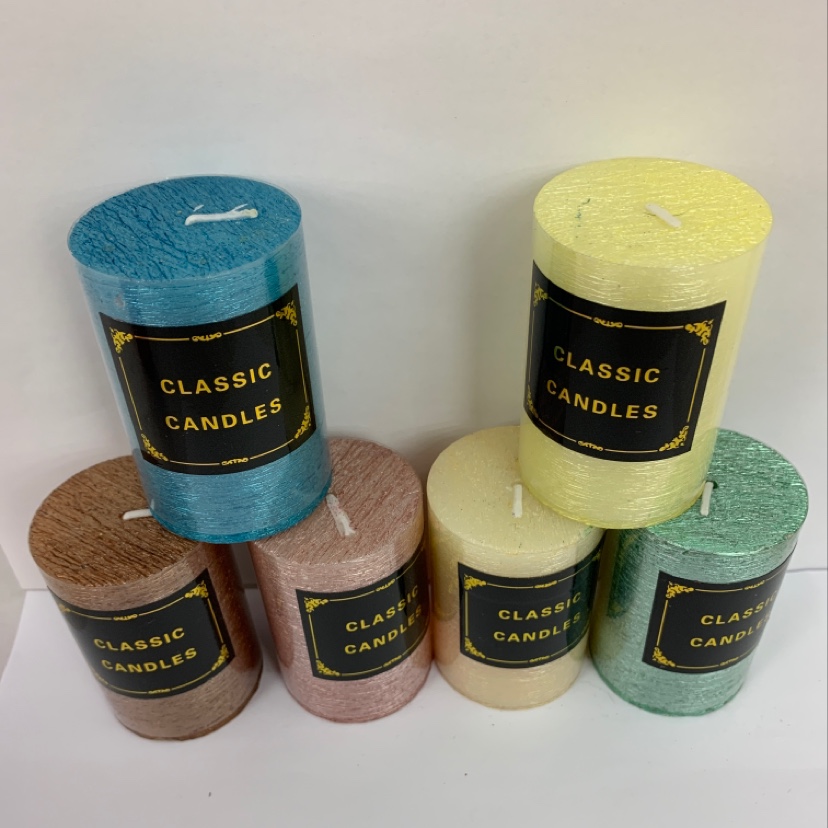 QCC23R无烟蜡烛多色混净化空气去烟味烛光晚餐家用装饰品摆件