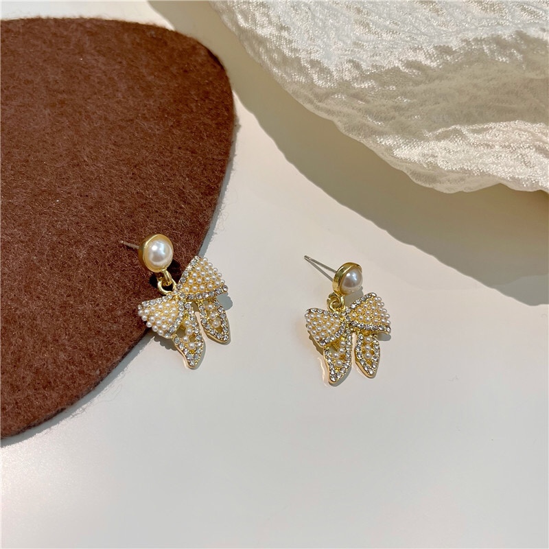 Girl heart original design bow fashion trend all matching earrings