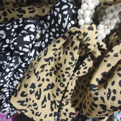 Leopard Print Full Of Pearl Hair Band Streamer Ins Network Red Do Not Harm Hair Band Hair Tie Hair Tie South Korean Ins Simple Rubber Band Drop Hair Rope Hair Accessories For Women
