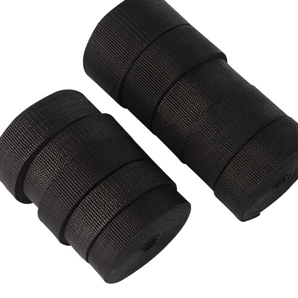 Wholesale 2-5 cm bead woven belt polypropylene 900D black clothing bags with backpack with PP ribbon: 52#