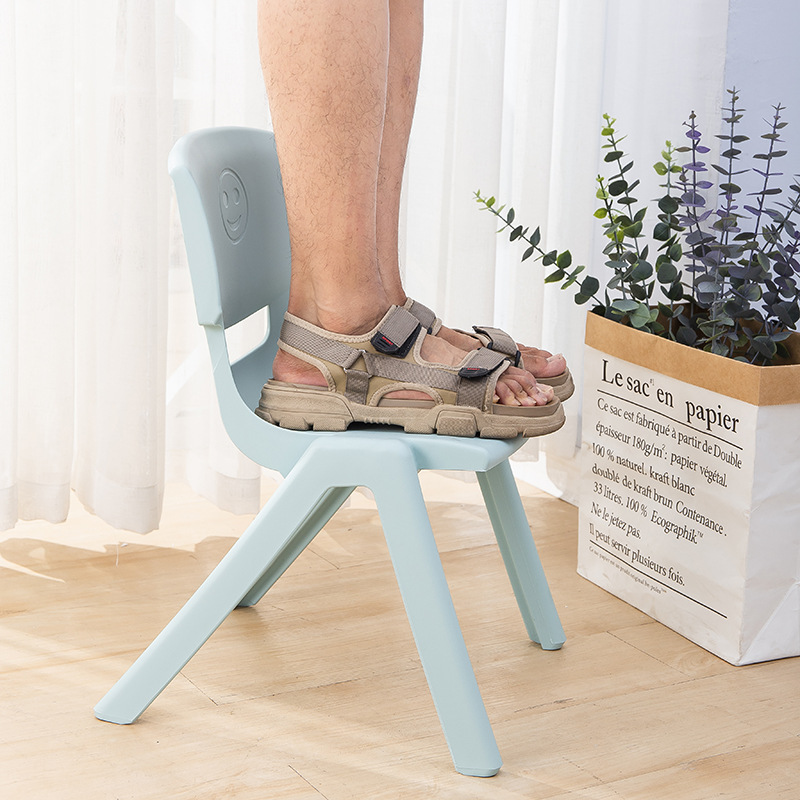 铭华家具厂塑料儿童椅PP注塑笑脸椅幼儿园教学学生座椅大号详情图7