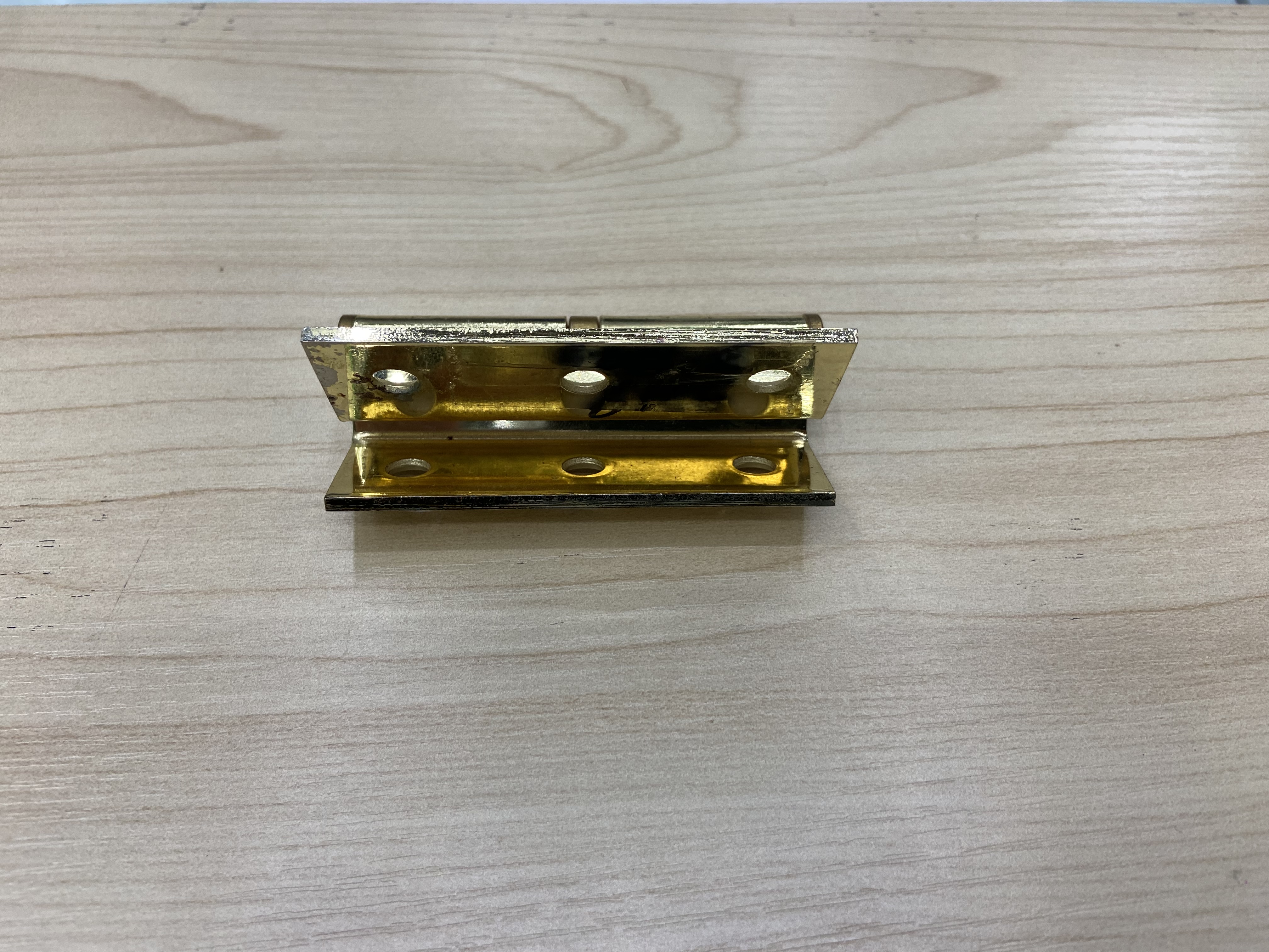 1519 3-inch bent detachable hinge 3*3*2.5mm*1BB imitation gold Specification image