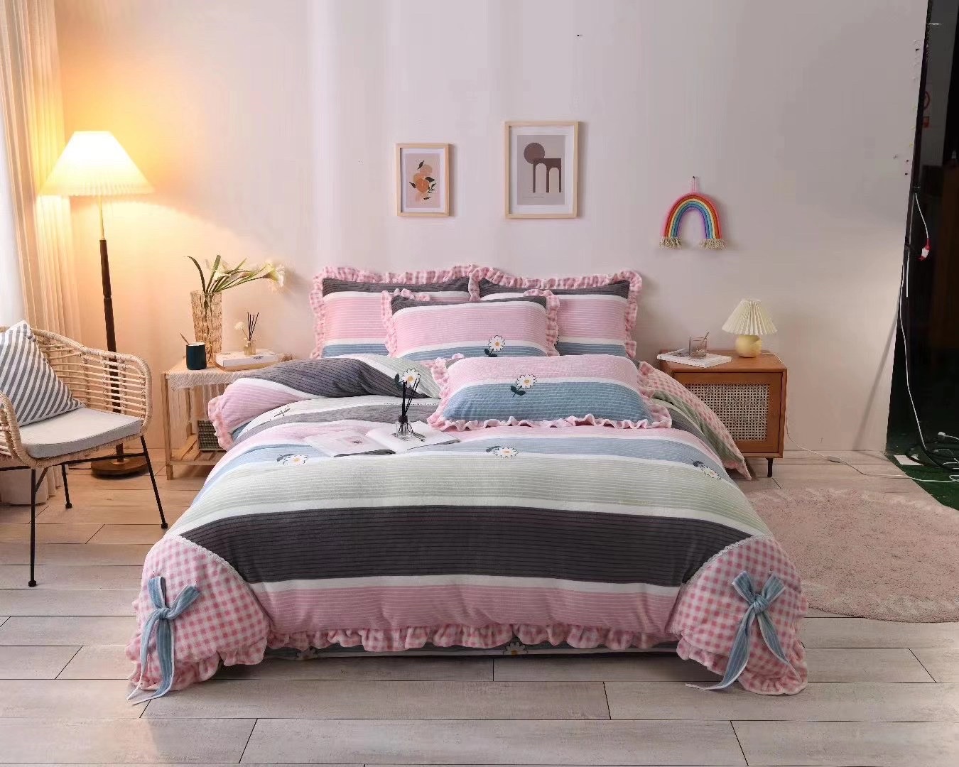 Milk Velvet 4-Piece Set Without Static details Picture