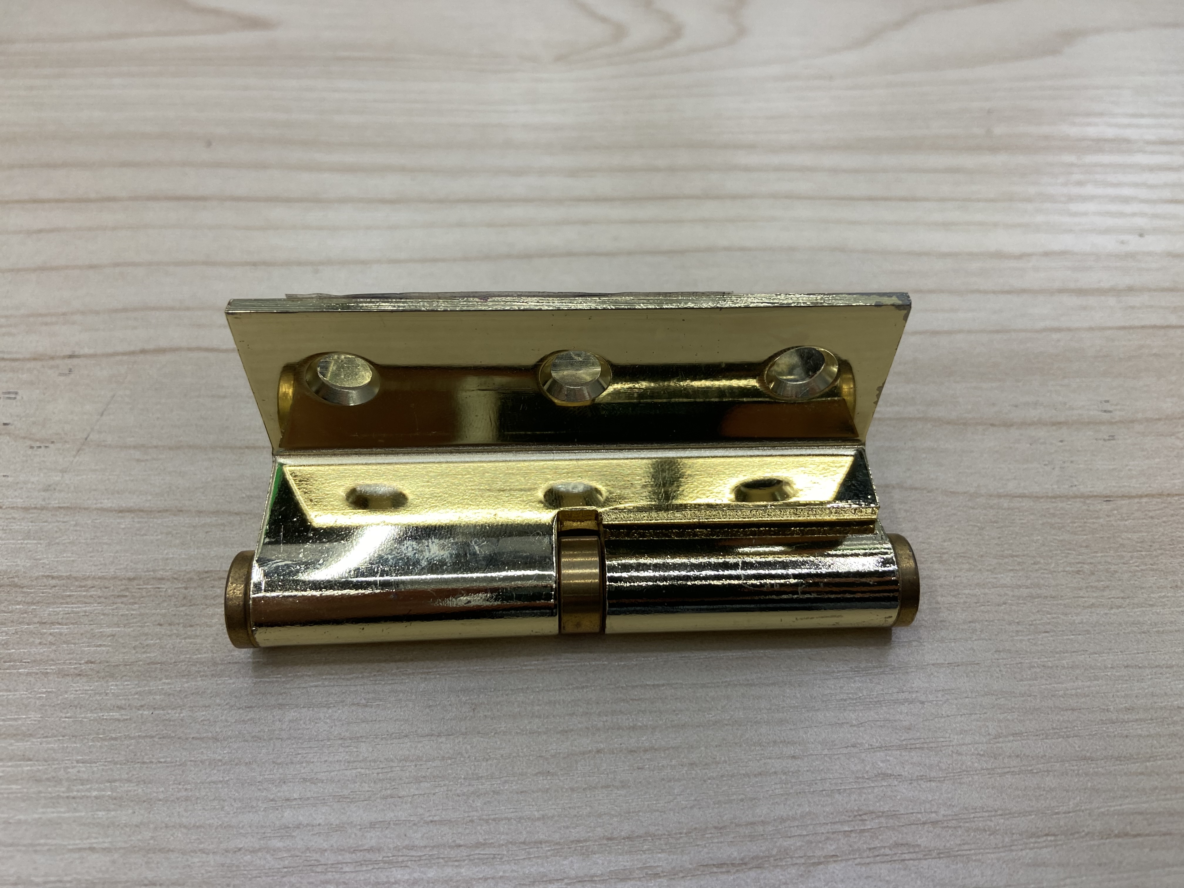 1519 3-inch bent detachable hinge 3*3*2.5mm*1BB imitation gold Item Picture