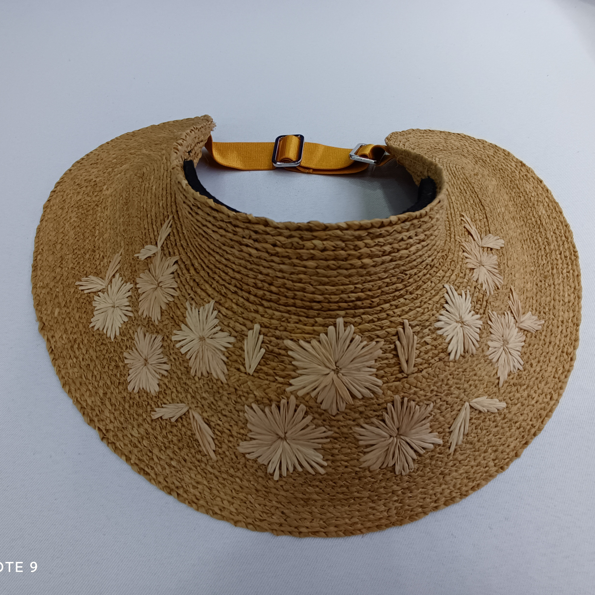 Hat Brim Hand-Embroidered Empty Top Hat Khaki