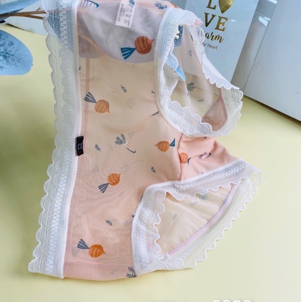 女士内裤女纯棉抗菌全棉裆夏季薄款透气日系少女提臀蕾丝情调短裤