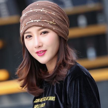 Lace headscarf and postpartum cap