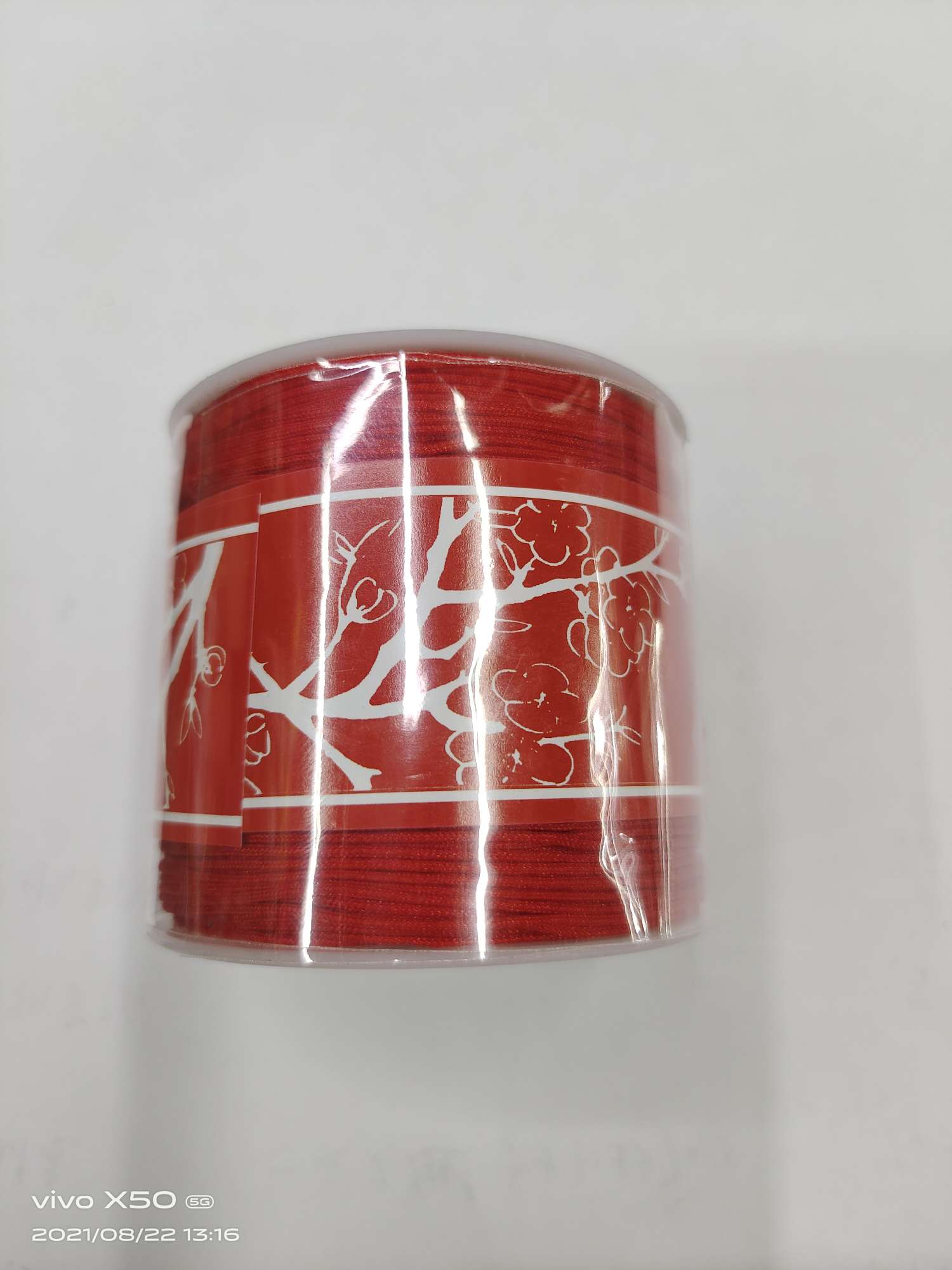 No. 72 jade thread, cultural play thread, woven rope, pendant thread, bracelet, necklace, ring, red thread, Buddhist prayer bead string, hand-strung bead string, bright red details Picture