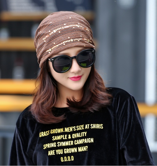Lace headscarf and postpartum cap detail image 1