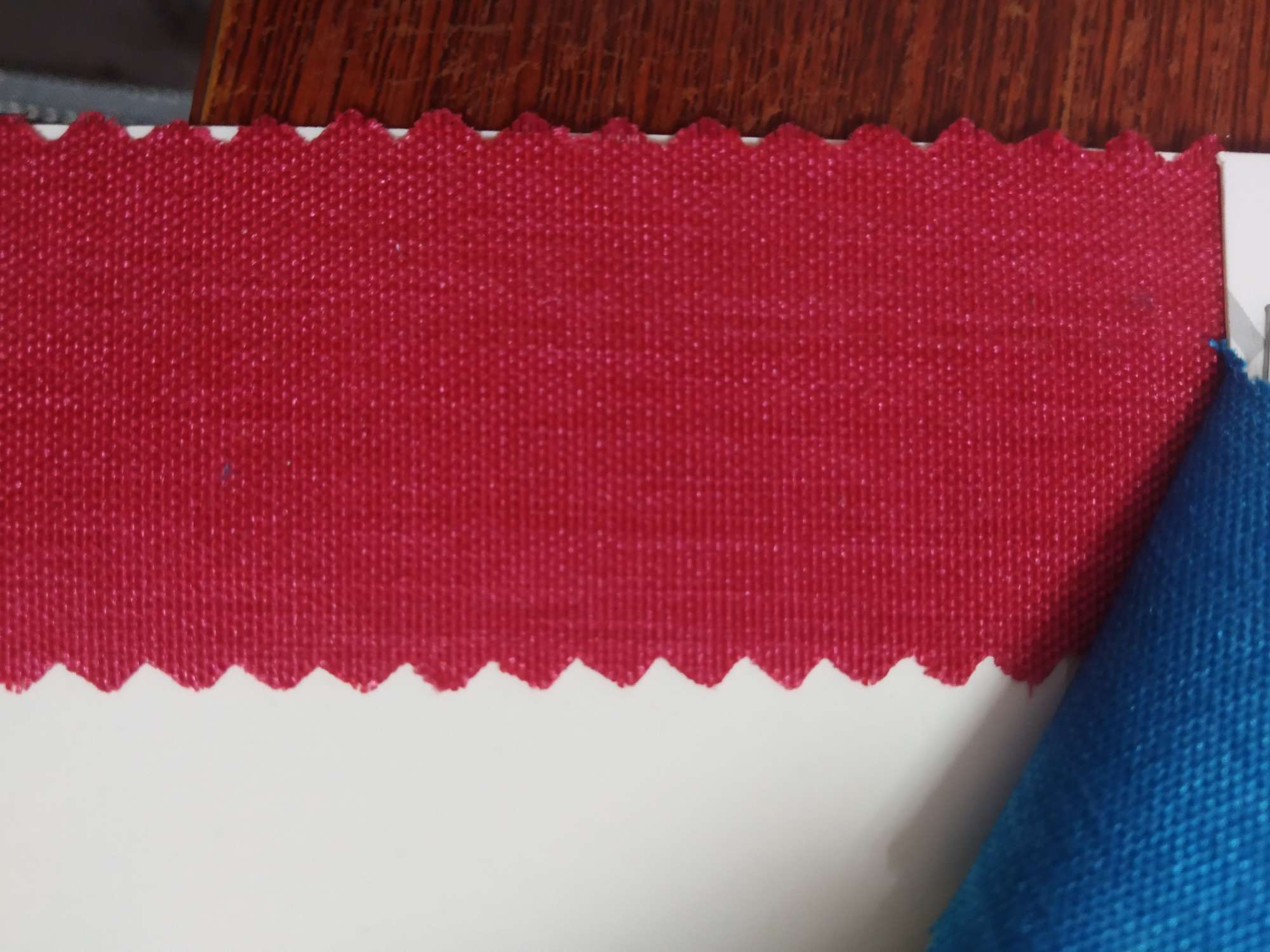 TY-- 034 300D Matte, stretchable pu Waterproof 1# Bright Red Specification image
