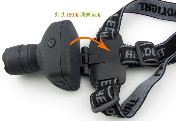 流明 LED头灯 户外灯 钓鱼灯 野营灯塑料头灯6611 户外头灯 强光变焦LED探照灯 夜钓灯 骑行远射头戴矿灯细节图