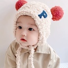 宝宝帽子可爱超萌冬季婴幼儿童女宝保暖护耳帽冬天小孩男童毛绒帽