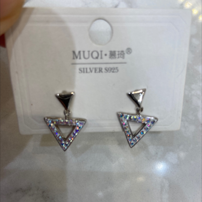 White AB Series 4 Fashionable and Classic Korean-style earrings Specification image