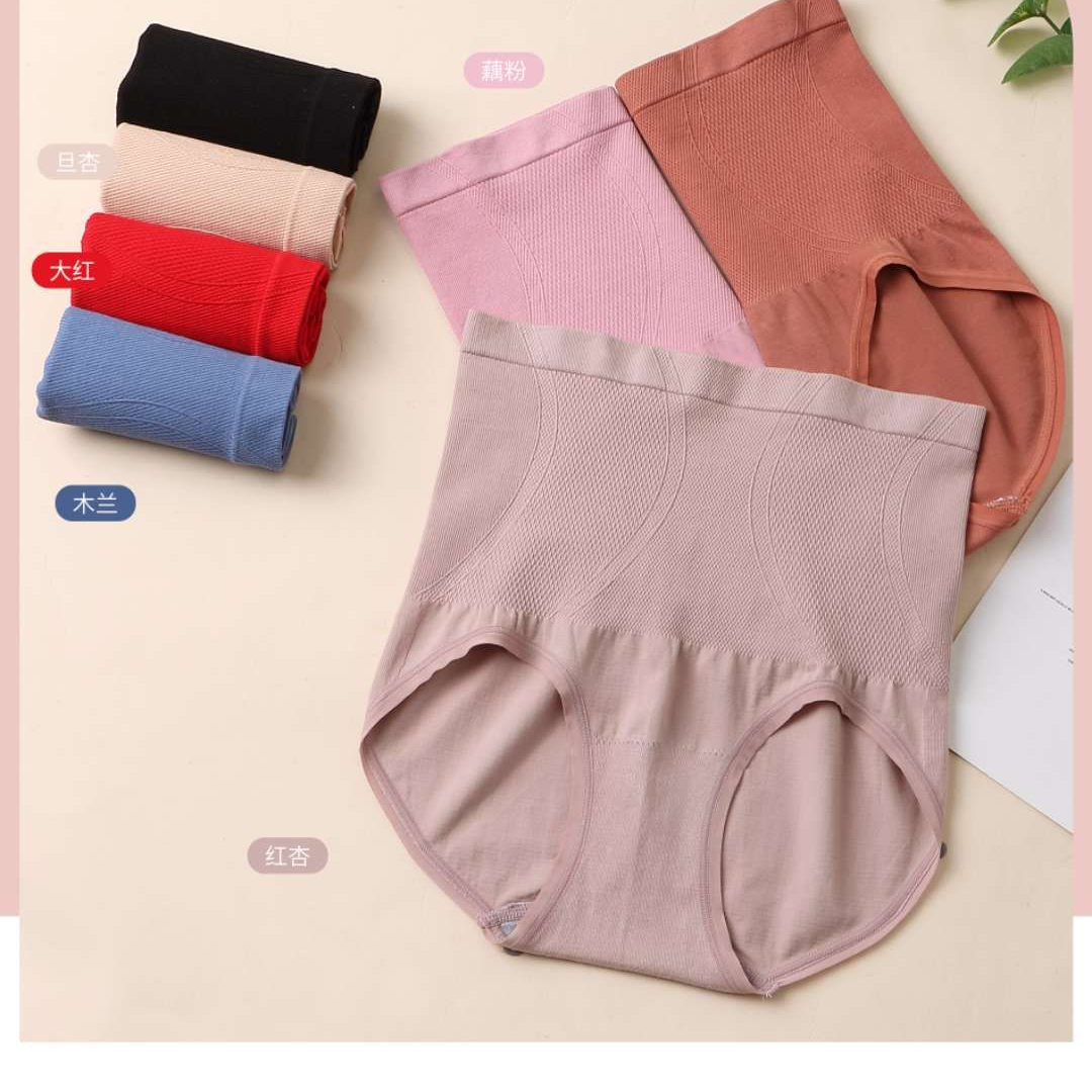 Underwear Women's New Explosive High Waist Belly Over Belly Button Belly Honeycomb Warm Palace Seamless Triangle Pants 633