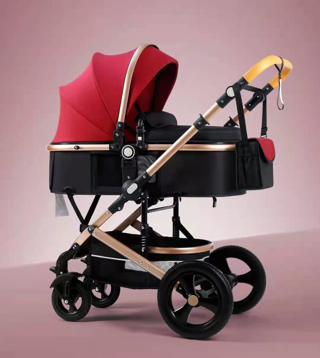 Baby stroller 530D wine red detail image 1