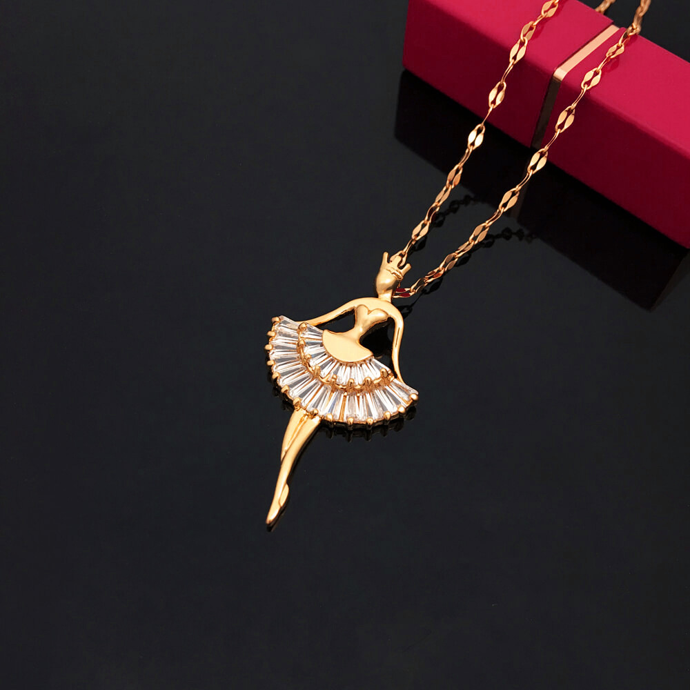 Ballet necklace, elegant and stylish, trendy and individual design, lip chain, collarbone chain, neck chain, women's color retention Application Scenario