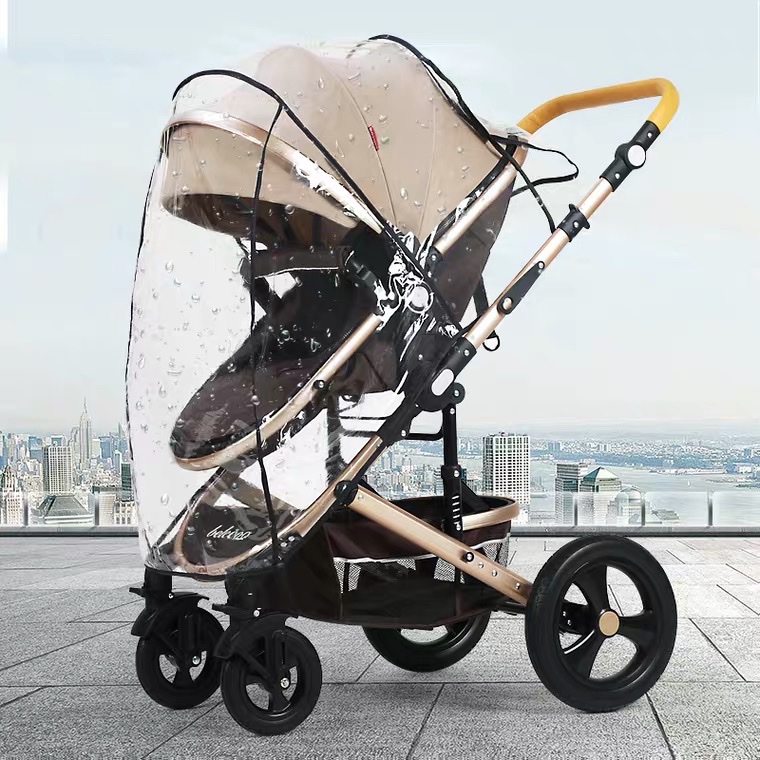 Baby carriage rain cover detail image 1
