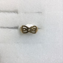 Gold hollow bow design style unique charm full personality generous classic