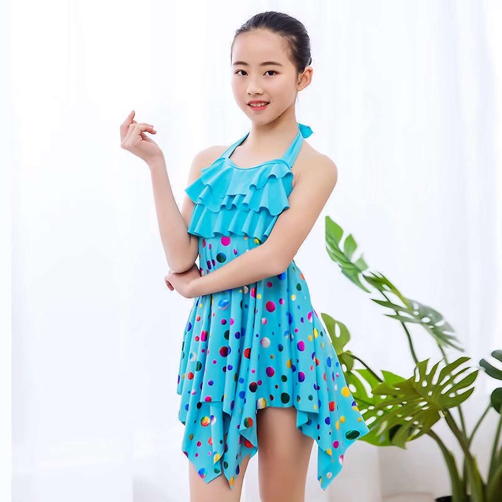 加大号儿童泳装泡温泉女孩子泳衣详情图3