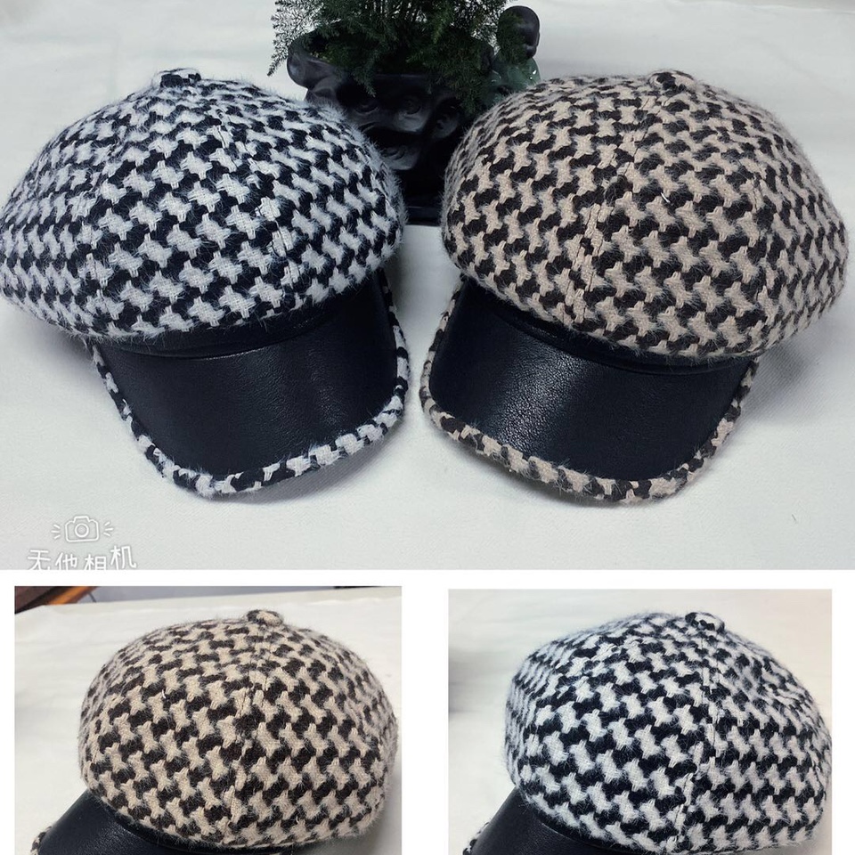 Thousand-Bird Check Octagon Hat