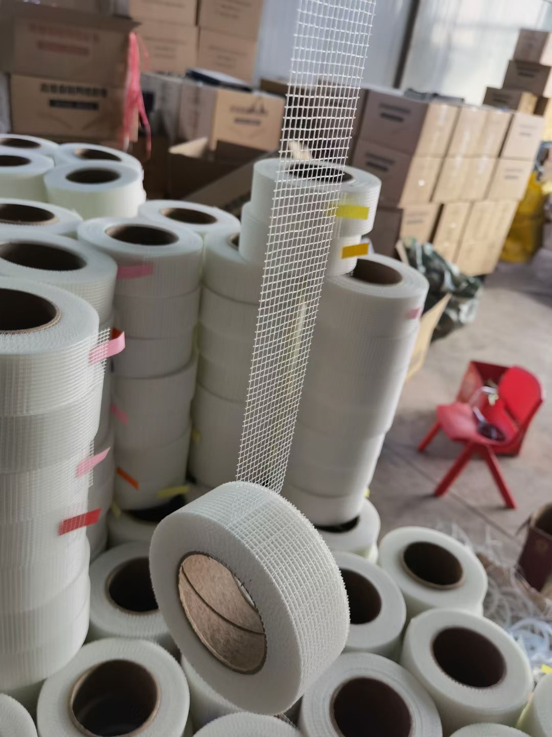 网格纤维胶白底实物图