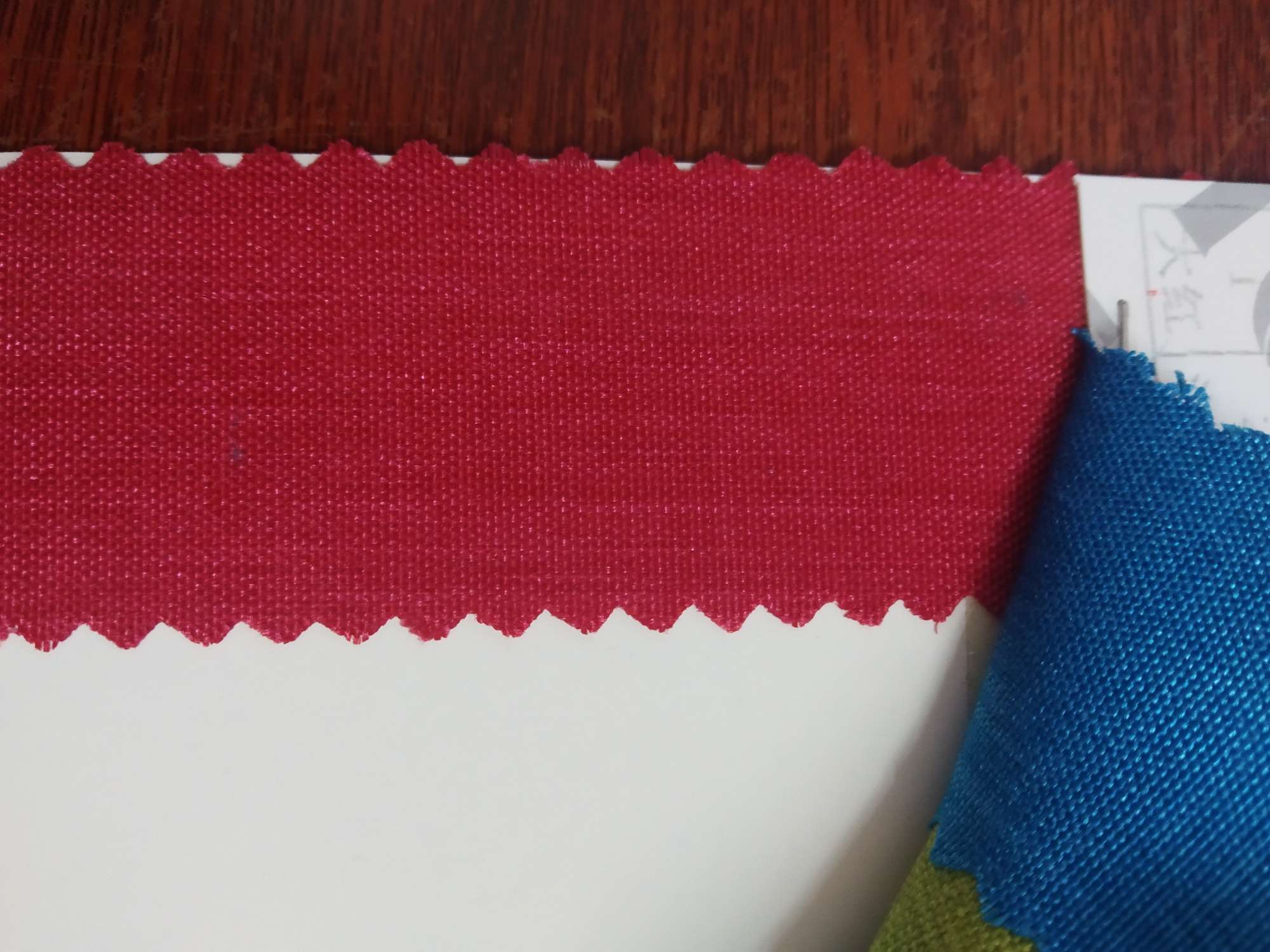 TY-- 034 300D Matte, stretchable pu Waterproof 1# Bright Red Item Picture