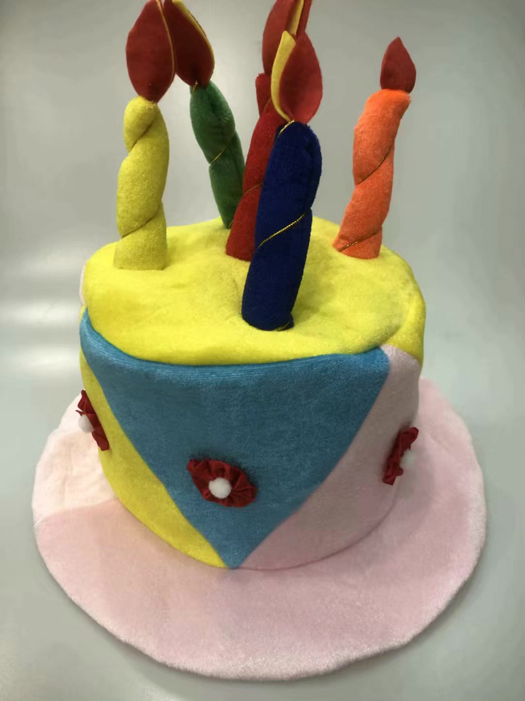 Birthday hat, adult birthday cake hat, patchwork and lace birthday hat, festival party Application Scenario