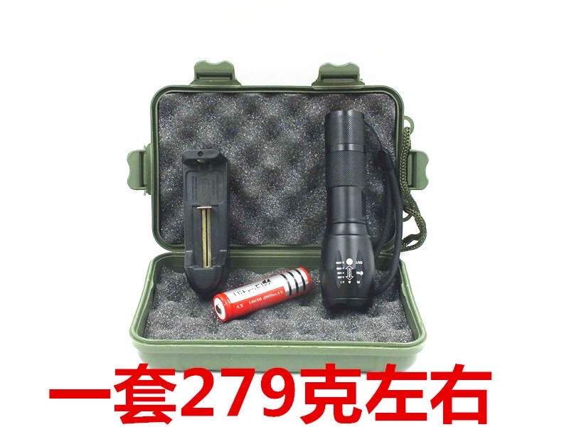 S2 Flashlight XML-T6 xpe USB charging 5-speed telescopic focusing Ultra-bright and powerful flashlight LED L2 detail image 4