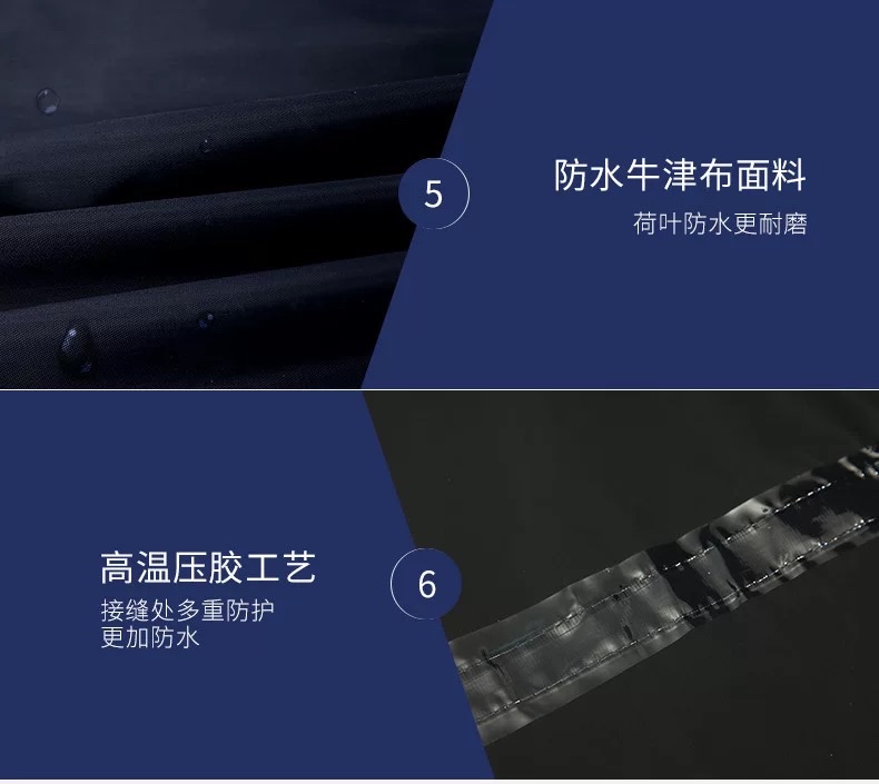 工地劳保牛津布雨衣批发带袖子连体电瓶车加厚雨衣全身防暴雨雨披 详情图8