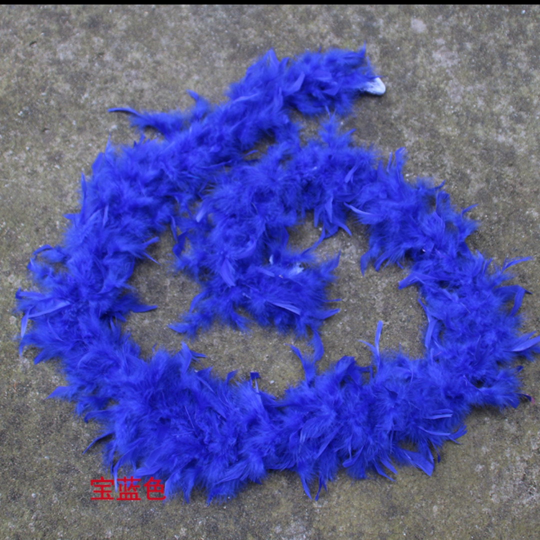 Turkey fillet feather strip 90g 2 m royal blue