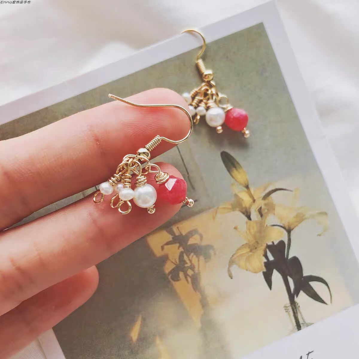 Simple temperament small exquisite fashion pearl temperament sweet girl earrings