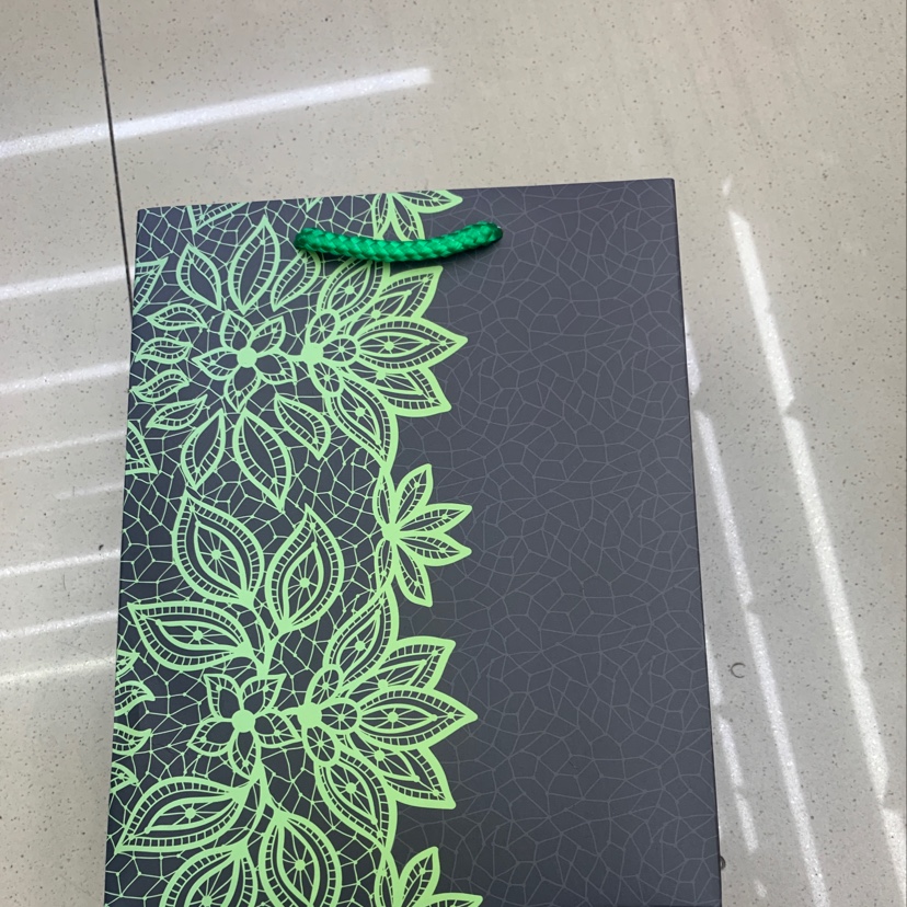 腾超彩印包装日用包装礼品包装纸袋礼品袋 新款竖版白卡礼物袋之韩系简单花草系列522-4中号25*31.5*10