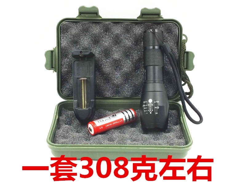 S2 Flashlight XML-T6 xpe USB charging 5-speed telescopic focusing Ultra-bright and powerful flashlight LED L2 detail image 3
