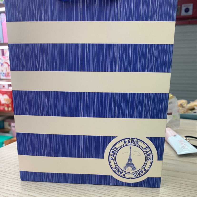 2021年新款竖版白卡礼物袋之韩系男士横条系列605-4大号31*40*12