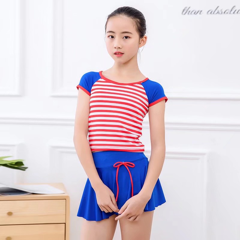 Two-Size Children's Swimsuit Sports Swimsuit With Sleeves details Picture