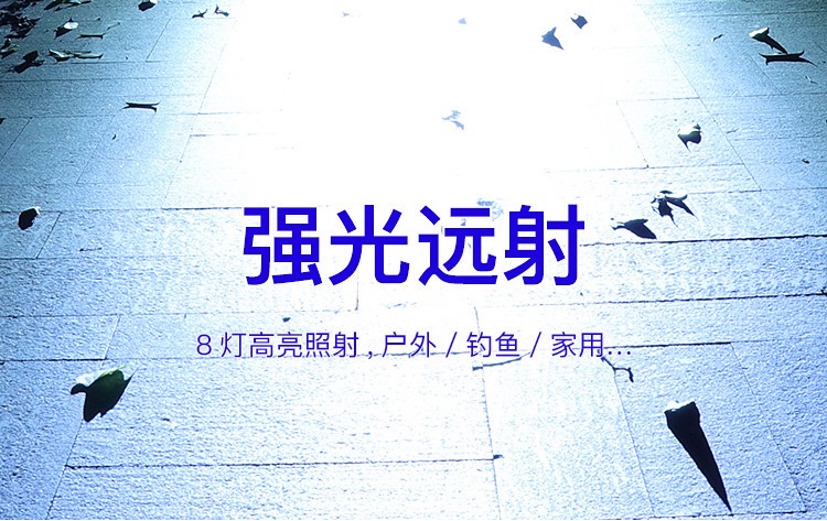 跨境新户外强光T6LED矿灯远射防水USB充电头灯户外夜钓鱼灯警示灯 详情图11