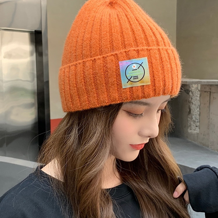 Korean college style woolen hat, children's trendy knitted hat, small Daisy warm hat, autumn and winter casual, versatile, sweet and cold hat