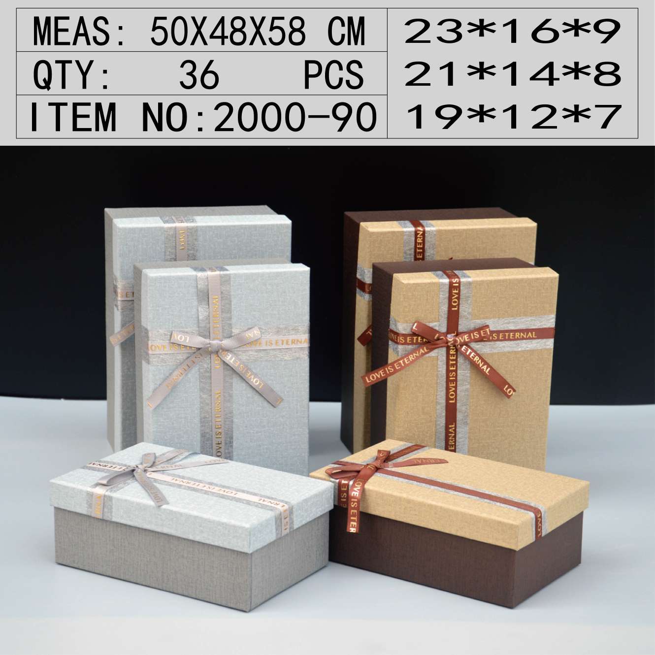 2004-12长方形套装礼品盒饰品包装盒收纳盒鲜花包装盒圣诞苹果盒详情图4