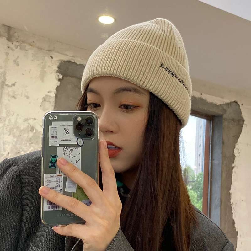 2021 New Net Red Hat Children's Cold Hat Monthly Hat Maternal Postpartum Women Spring And Autumn Summer Thin Knit Woolen Hat Specification drawing