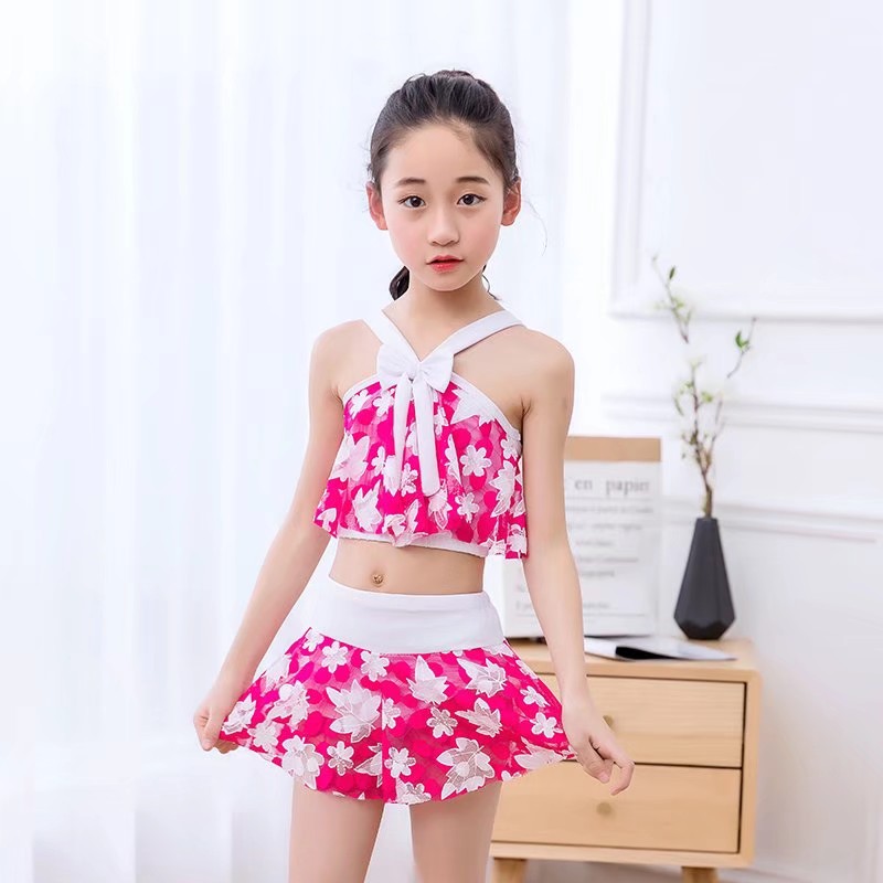 New Lace And Leaf Floral Princess Swimsuit details Picture